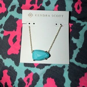 Kendra Scott Turquoise Blue Faceted Pendant Necklace